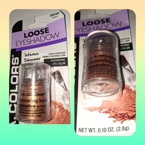 5/$25 L.A. colors loose eyeshadow, intense shimmer light brown copper color